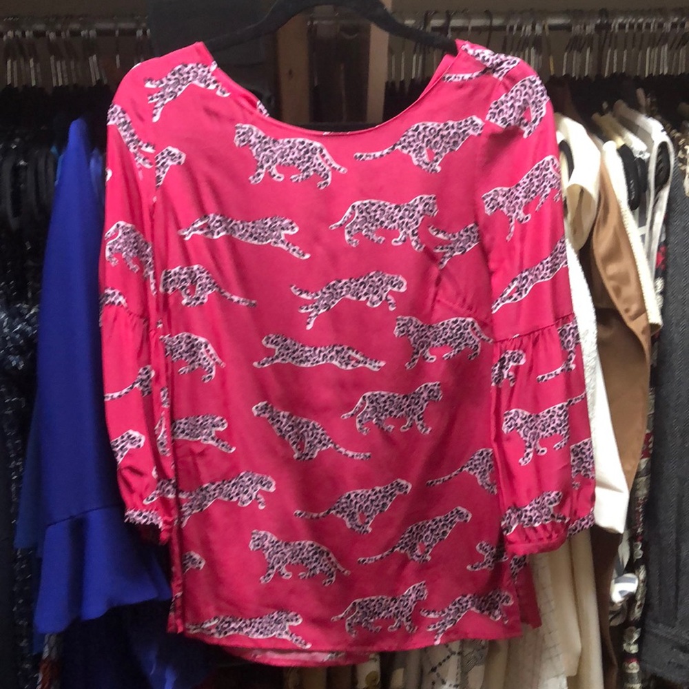 Gorgeous Tyler Boe panther blouse